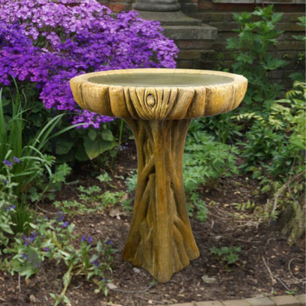 Driftwood Birdbath