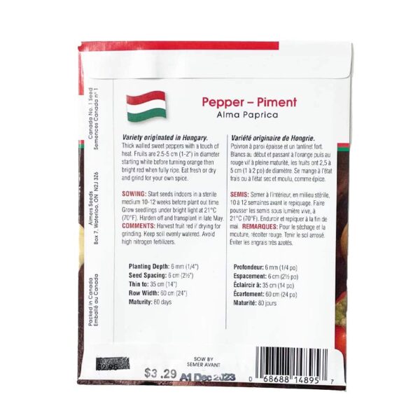 paprica pepper seeds