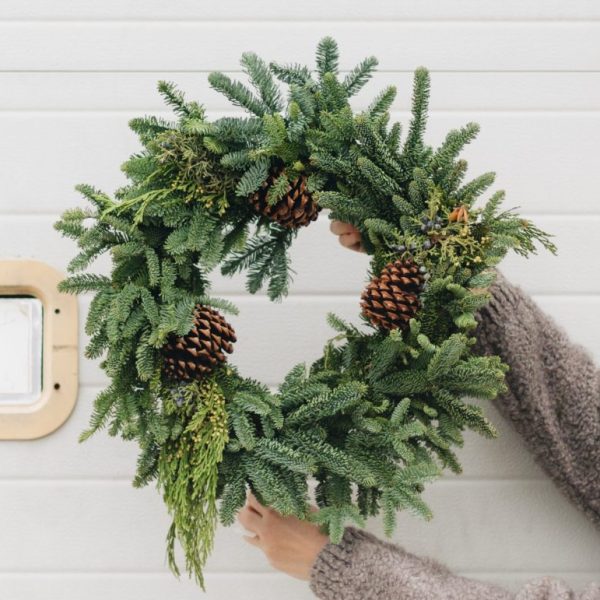 Fresh Mixed Greens Wreath