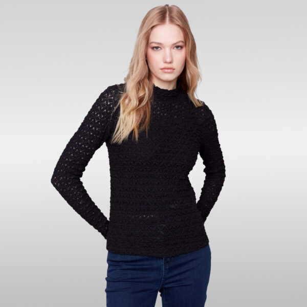 Lace Mock Neck Top